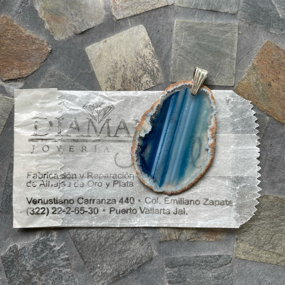 Agate Sterling Silver Pendant - Picture 5 of 10